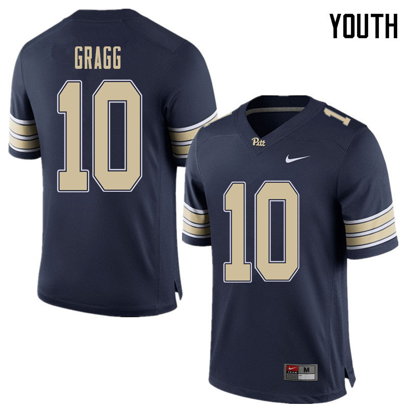 Youth #10 Will Gragg Pittsburgh Panthers College Football Jerseys Sale-Home Blue